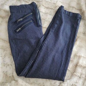 Silence + Noise Size 0 striped zipper jeans cute zipper pockets Y2K
